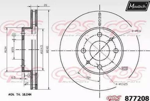 Maxtech 877208.6880 - Гальмівний диск avtolavka.club