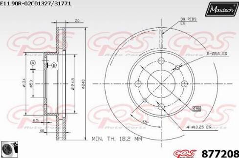 Maxtech 877208.0060 - Гальмівний диск avtolavka.club