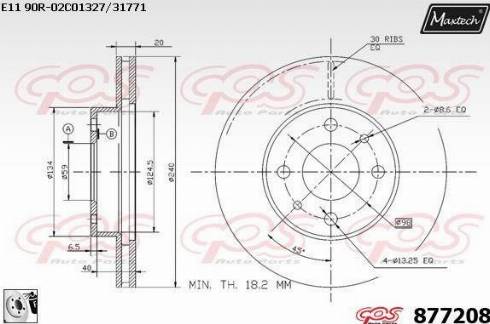 Maxtech 877208.0080 - Гальмівний диск avtolavka.club