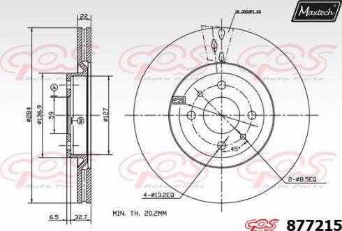 Maxtech 877215.0000 - Гальмівний диск avtolavka.club