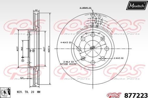 Maxtech 877216 - Гальмівний диск avtolavka.club