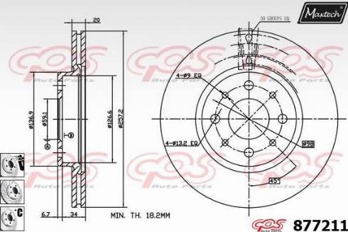 Maxtech 877211.6880 - Гальмівний диск avtolavka.club