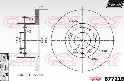 Maxtech 877218.6880 - Гальмівний диск avtolavka.club