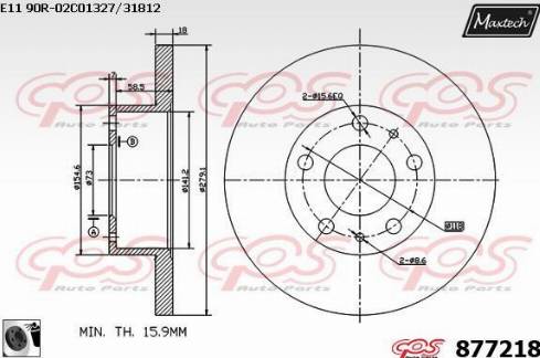 Maxtech 877218.0060 - Гальмівний диск avtolavka.club