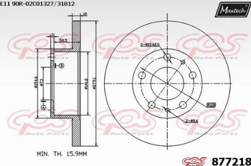 Maxtech 877218.0000 - Гальмівний диск avtolavka.club