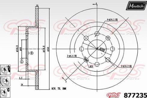 Maxtech 877235.6980 - Гальмівний диск avtolavka.club