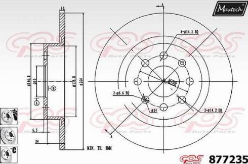 Maxtech 877235.6880 - Гальмівний диск avtolavka.club