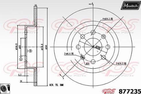 Maxtech 877235.0060 - Гальмівний диск avtolavka.club