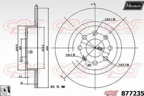 Maxtech 877235.0080 - Гальмівний диск avtolavka.club