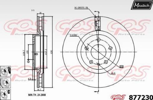 Maxtech 877230.6980 - Гальмівний диск avtolavka.club