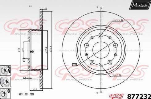 Maxtech 877232.6980 - Гальмівний диск avtolavka.club