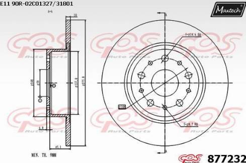 Maxtech 877232.0000 - Гальмівний диск avtolavka.club