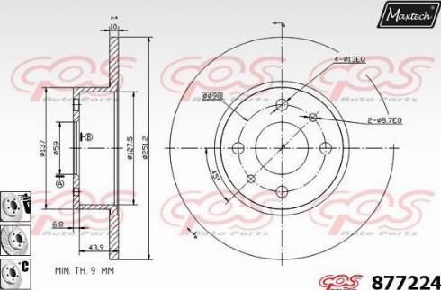 Maxtech 877224.6980 - Гальмівний диск avtolavka.club