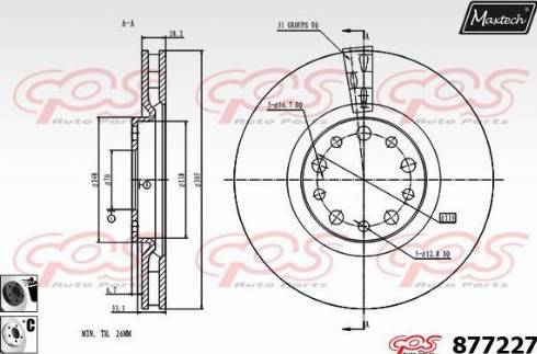 Maxtech 877227.6060 - Гальмівний диск avtolavka.club