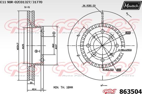 Maxtech 70180404 - Прокладка, поршень корпусу скоби тор avtolavka.club