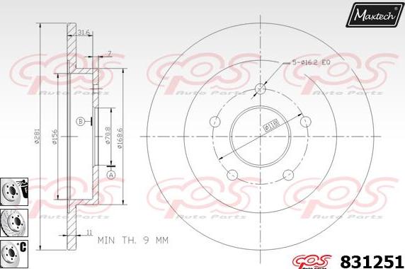 Maxtech 70180401 - Прокладка, поршень корпусу скоби тор avtolavka.club