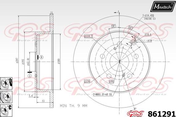 Maxtech 800107 - Болт, диск гальмівного механізму avtolavka.club