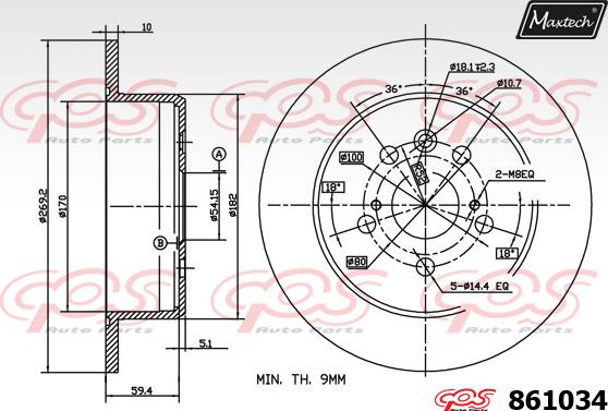 Maxtech 70180422 - Прокладка, поршень корпусу скоби тор avtolavka.club