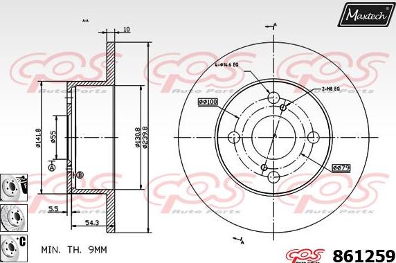 Maxtech 70180048 - Прокладка, поршень корпусу скоби тор avtolavka.club