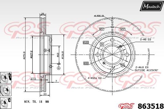 Maxtech 72944007 - Поршень, корпус скоби гальма avtolavka.club