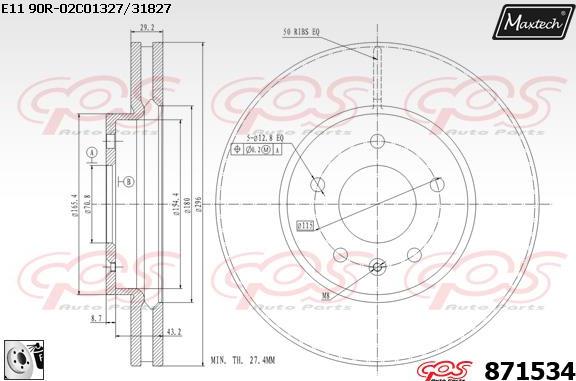 Maxtech 70180146 - Прокладка, поршень корпусу скоби тор avtolavka.club