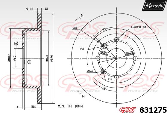 Maxtech 70180148 - Прокладка, поршень корпусу скоби тор avtolavka.club