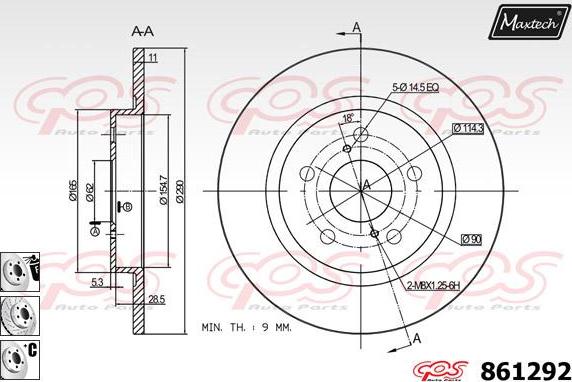 Maxtech 70180107 - Прокладка, поршень корпусу скоби тор avtolavka.club