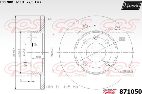 Maxtech 70180368 - Прокладка, поршень корпусу скоби тор avtolavka.club