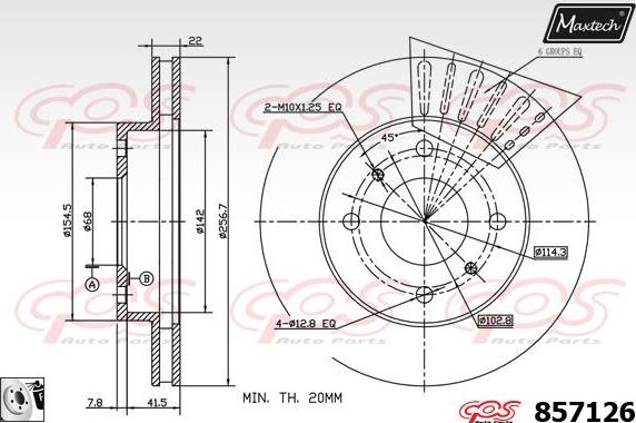 Maxtech 70180363 - Прокладка, поршень корпусу скоби тор avtolavka.club