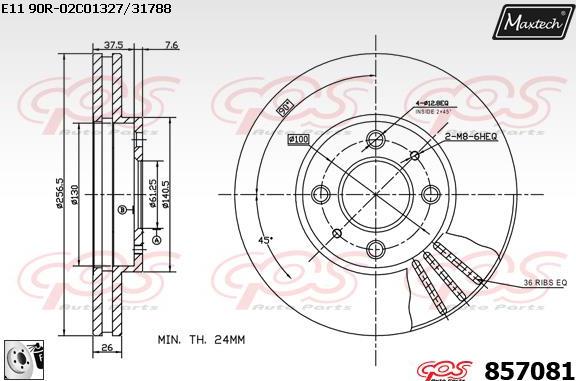 Maxtech 70180300 - Прокладка, поршень корпусу скоби тор avtolavka.club