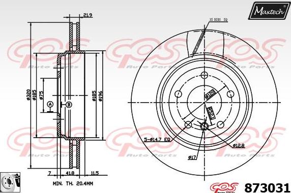 Maxtech 70180380 - Прокладка, поршень корпусу скоби тор avtolavka.club