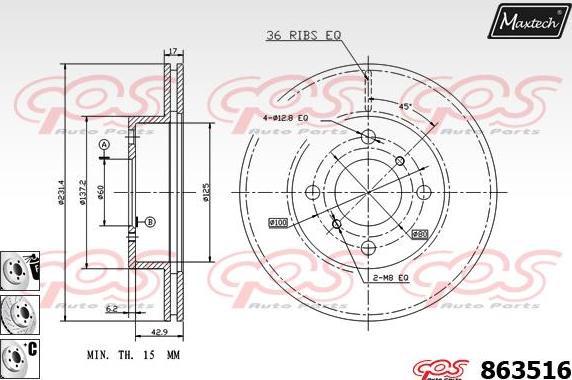 Maxtech 72960034 - Поршень, корпус скоби гальма avtolavka.club