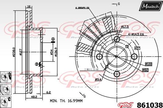 Maxtech 70180274 - Прокладка, поршень корпусу скоби тор avtolavka.club