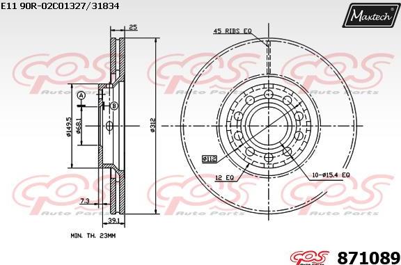 Maxtech 70180273 - Прокладка, поршень корпусу скоби тор avtolavka.club