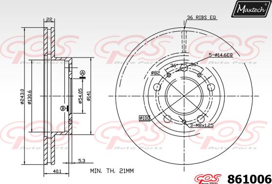 Maxtech 70200496 - Ремкомплект, гальмівний супорт avtolavka.club