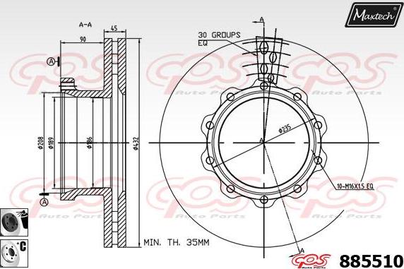 Maxtech 70200440 - Ремкомплект, гальмівний супорт avtolavka.club