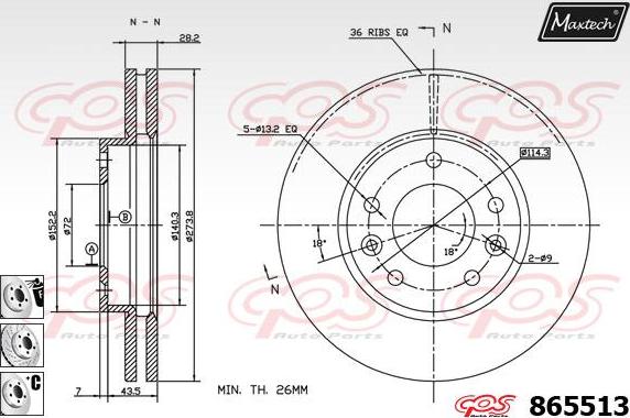 Maxtech 72948014 - Поршень, корпус скоби гальма avtolavka.club