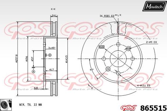 Maxtech 70200552 - Ремкомплект, гальмівний супорт avtolavka.club