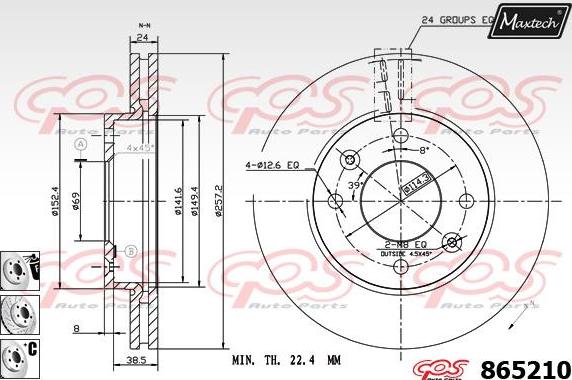 Maxtech 861034 - Гальмівний диск avtolavka.club