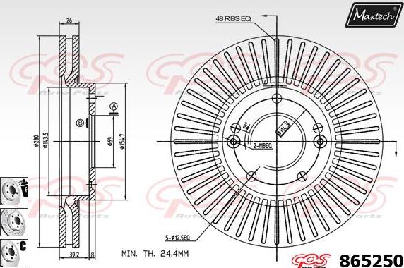 Maxtech 871058 - Гальмівний диск avtolavka.club