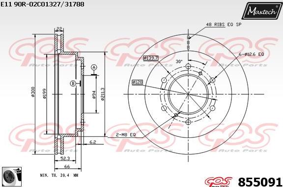 Maxtech 70200691 - Ремкомплект, гальмівний супорт avtolavka.club