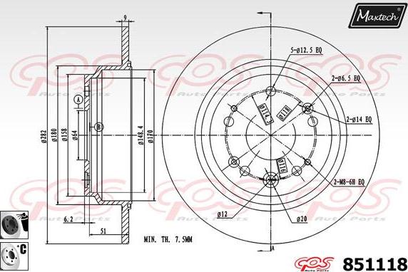 Maxtech 70200692 - Ремкомплект, гальмівний супорт avtolavka.club