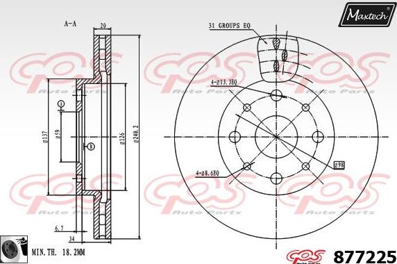 Maxtech 70200610 - Ремкомплект, гальмівний супорт avtolavka.club