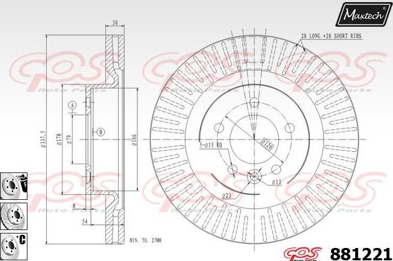 Maxtech 873551 - Гальмівний диск avtolavka.club