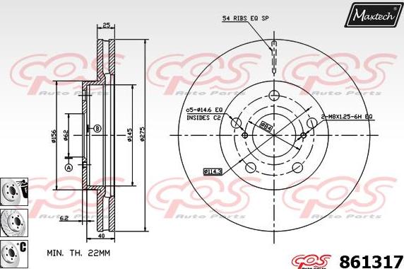 Maxtech 70200097 - Ремкомплект, гальмівний супорт avtolavka.club