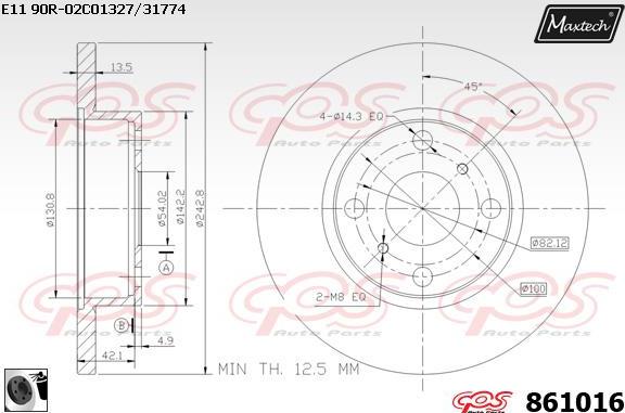 Maxtech 70200103 - Ремкомплект, гальмівний супорт avtolavka.club