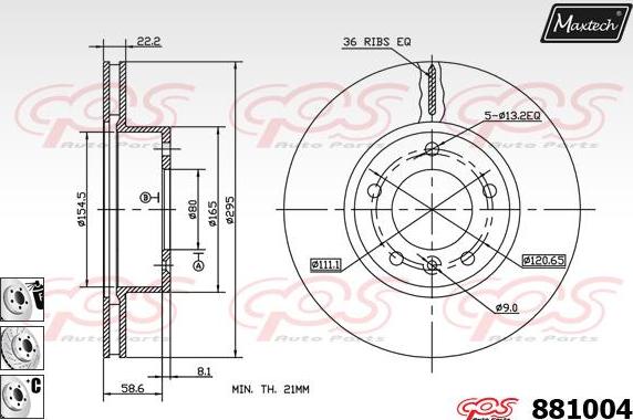 Maxtech 70200803 - Ремкомплект, гальмівний супорт avtolavka.club