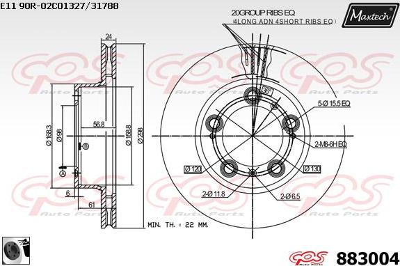 Maxtech 70200122 - Ремкомплект, гальмівний супорт avtolavka.club