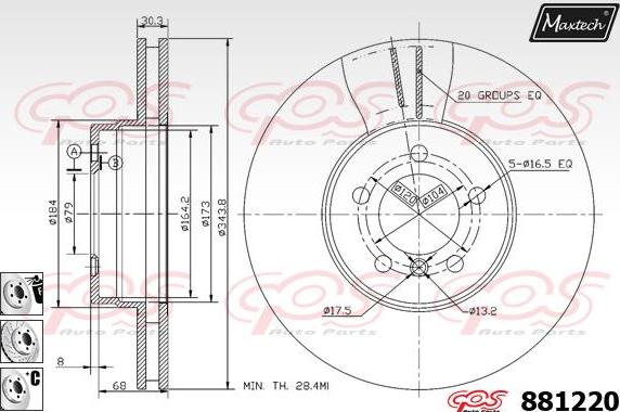 Maxtech 70200179 - Ремкомплект, гальмівний супорт avtolavka.club