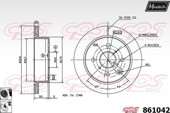 Maxtech 70200816 - Ремкомплект, гальмівний супорт avtolavka.club